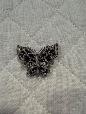 Vintage Sterling Silver Butterfly Pendant